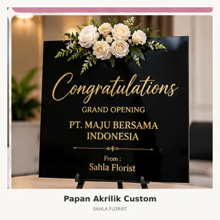 Papan Bunga Akrilik Manggarai